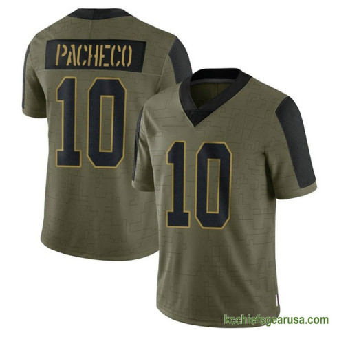 Mens Kansas City Chiefs Isiah Pacheco Olive Authentic 2021 Salute To Service Kcc216 Jersey C971